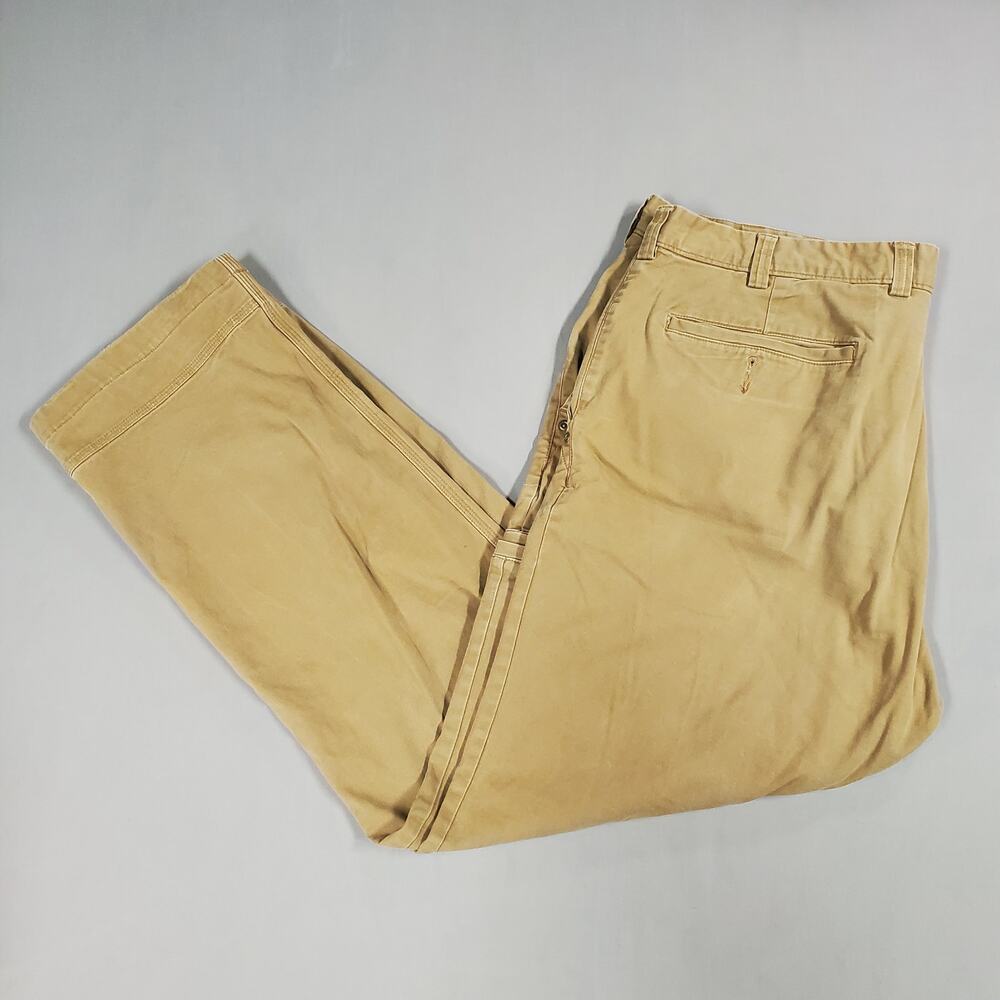 Duluth Trading Co Mens Flex Ballroom Khakis Pants 40x34 Tan Stretch Workwear
